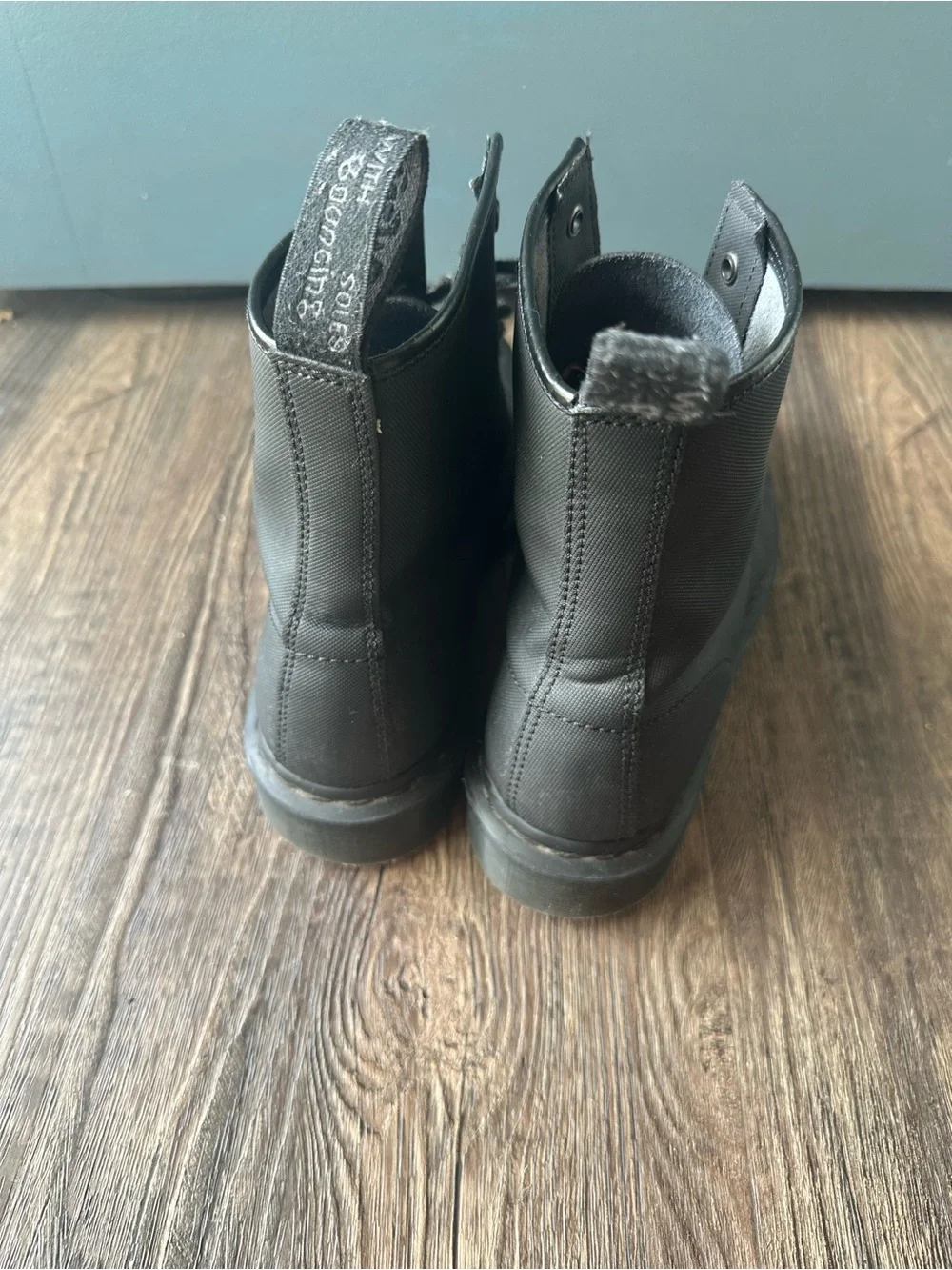 Dr Martens 1460 Boots Black Monochrome Textured Leather Mens Size 11